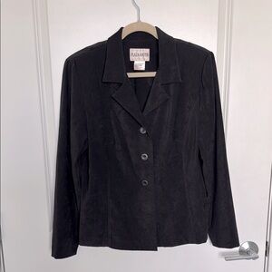 Plaza South Black Velvet Black Jacket, size 10/12